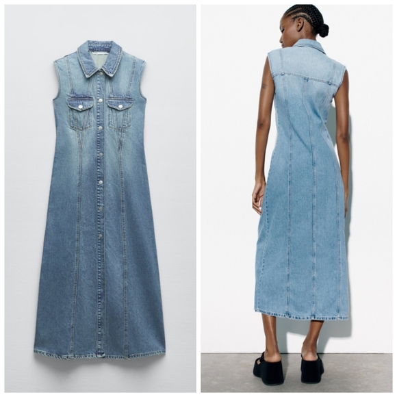 Zara Trf denim dress - Picture 8 of 10